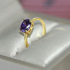 Wedding Rings For Women Simple Multicolor Oval Zircon Light Gold Color Wholesale Bride Jewelry Friendship Gift R865