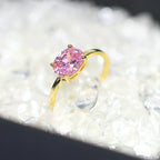 Wedding Rings For Women Simple Multicolor Oval Zircon Light Gold Color Wholesale Bride Jewelry Friendship Gift R865