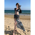 Bikini Swimsuit Women's New Split Four-piece Long Skirt Sexy Slimming Hot Spring Vacation