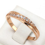 Rings For Women Female Engagement Wedding Promise Women's Ring Fashion Jewellry Simple Rose Gold Color Zirconia Jewelry R314