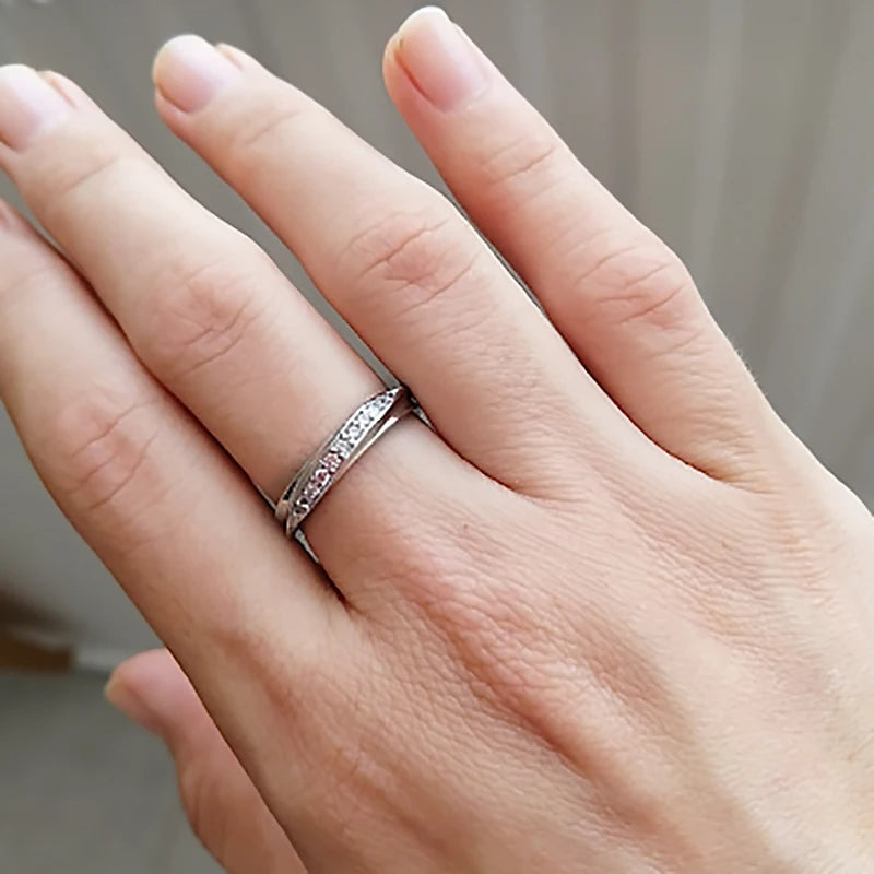 Rings For Women Female Engagement Wedding Promise Women's Ring Fashion Jewellry Simple Rose Gold Color Zirconia Jewelry R314