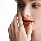 Rings For Women Female Engagement Wedding Promise Women's Ring Fashion Jewellry Simple Rose Gold Color Zirconia Jewelry R314