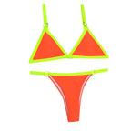 Bikini 2022 New Summer Solid Bikini Set Low Waist Swimwear Women Brazilian Bathing Suit Sexy Swimsuit Female Brazilian Biquini