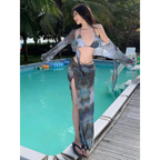 Bikini Swimsuit Women's New Split Four-piece Long Skirt Sexy Slimming Hot Spring Vacation
