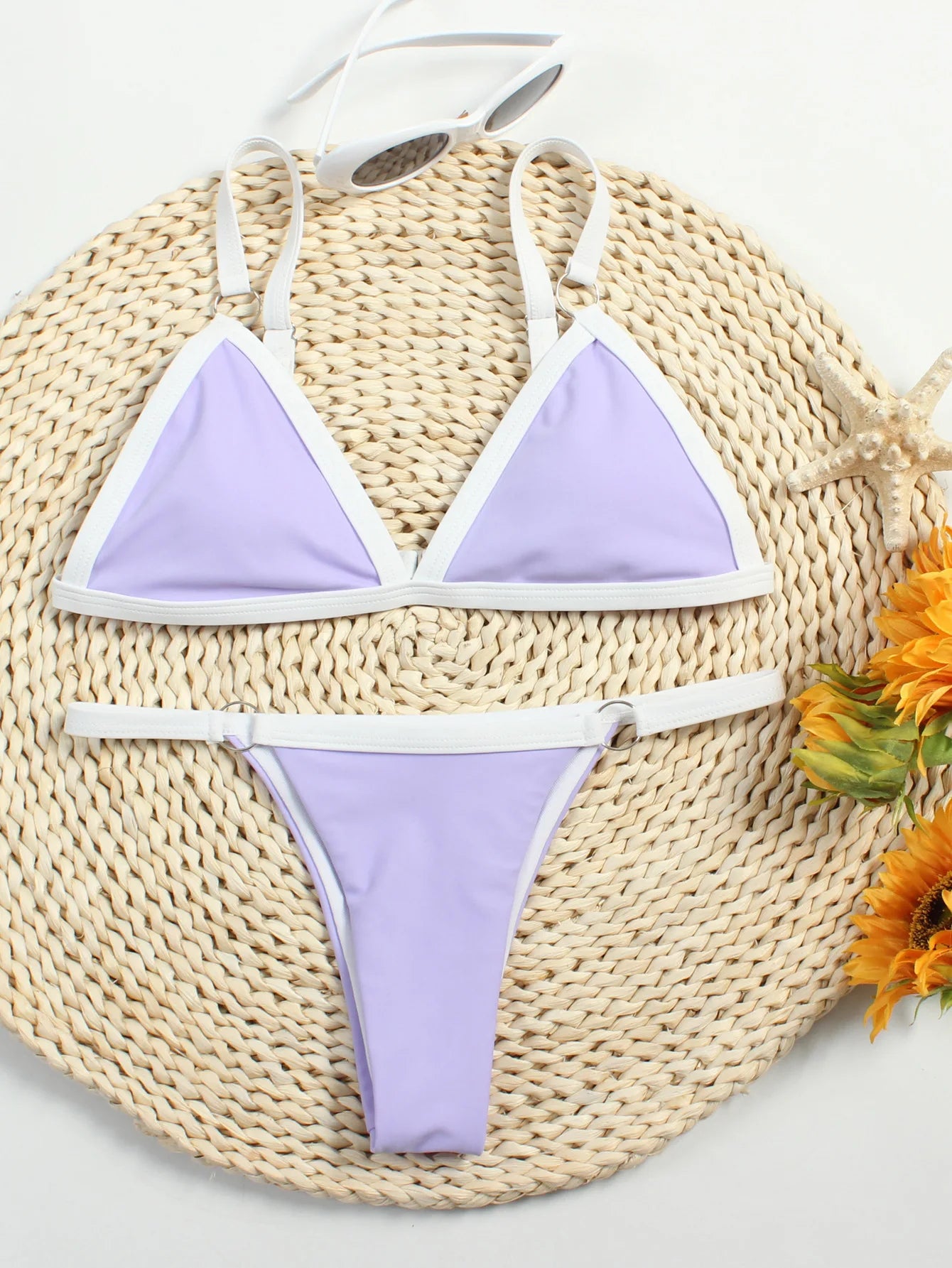 Bikini 2022 New Summer Solid Bikini Set Low Waist Swimwear Women Brazilian Bathing Suit Sexy Swimsuit Female Brazilian Biquini